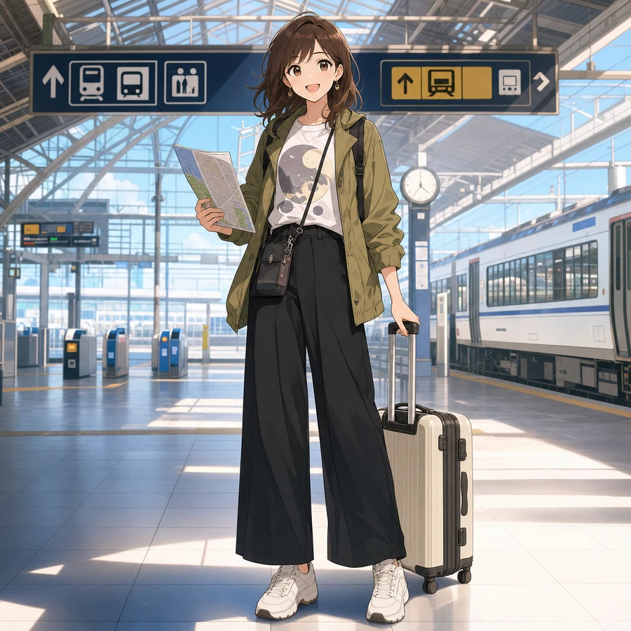 anime event travel outfit