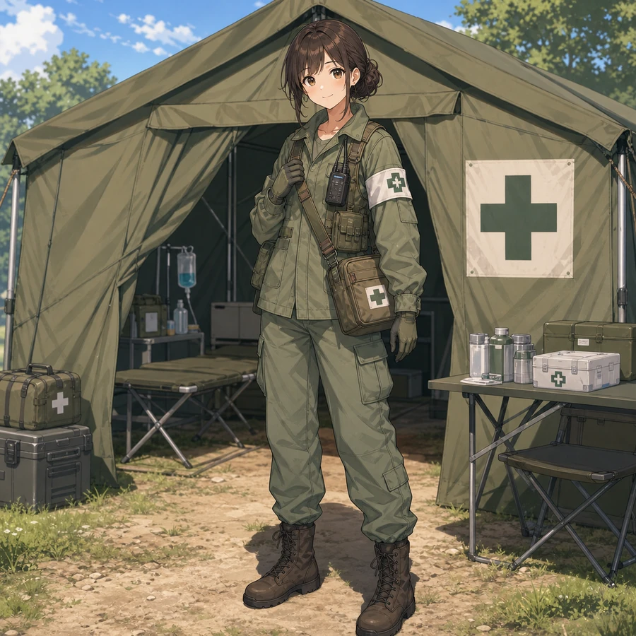 female field medic soldier uniform