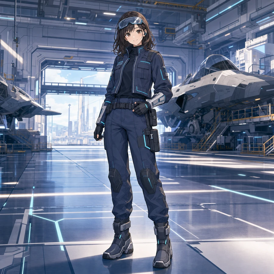near-future female soldier uniform