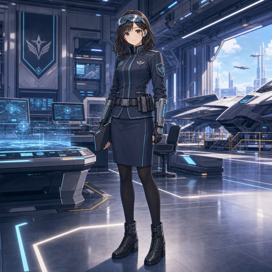 near-future command officer skirt uniform