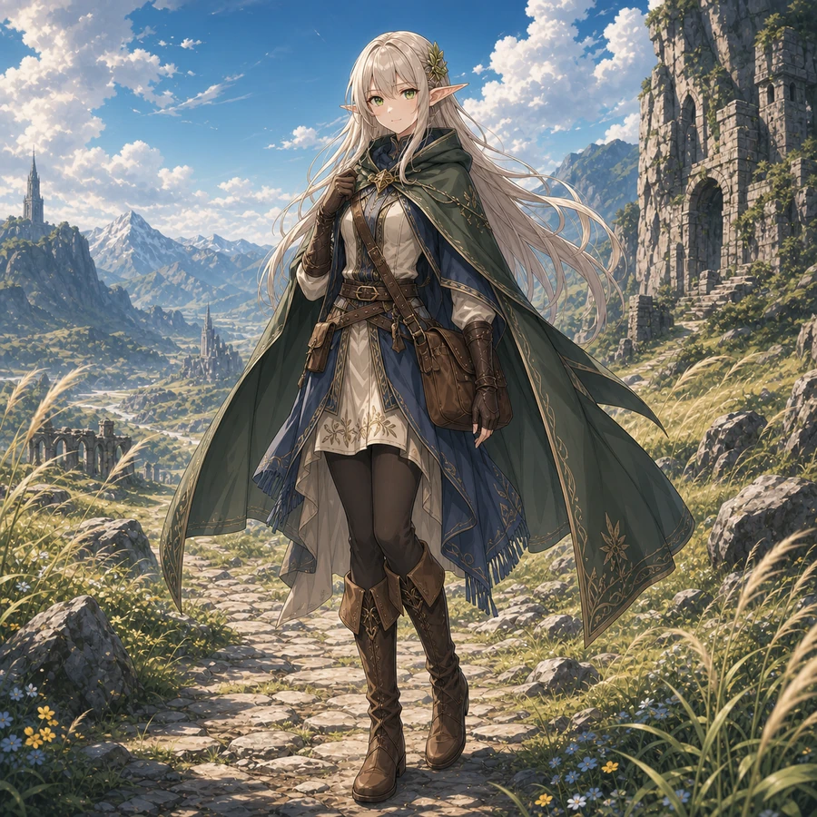 traveling elf cloak outfit