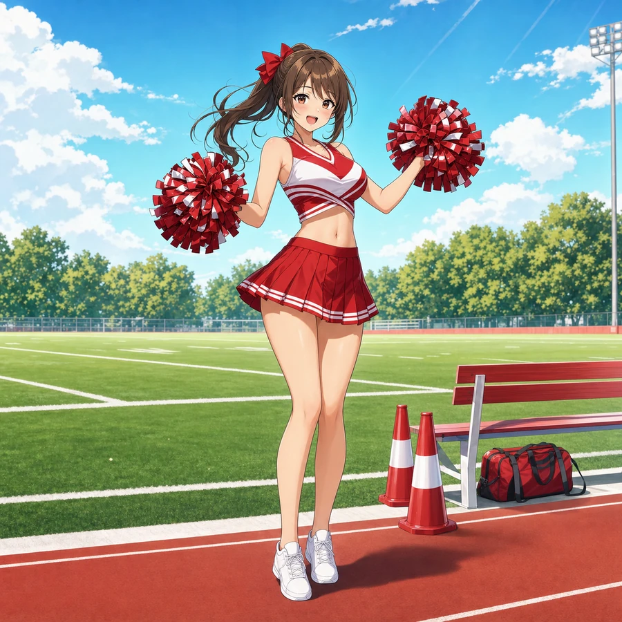 red varsity cheer uniform
