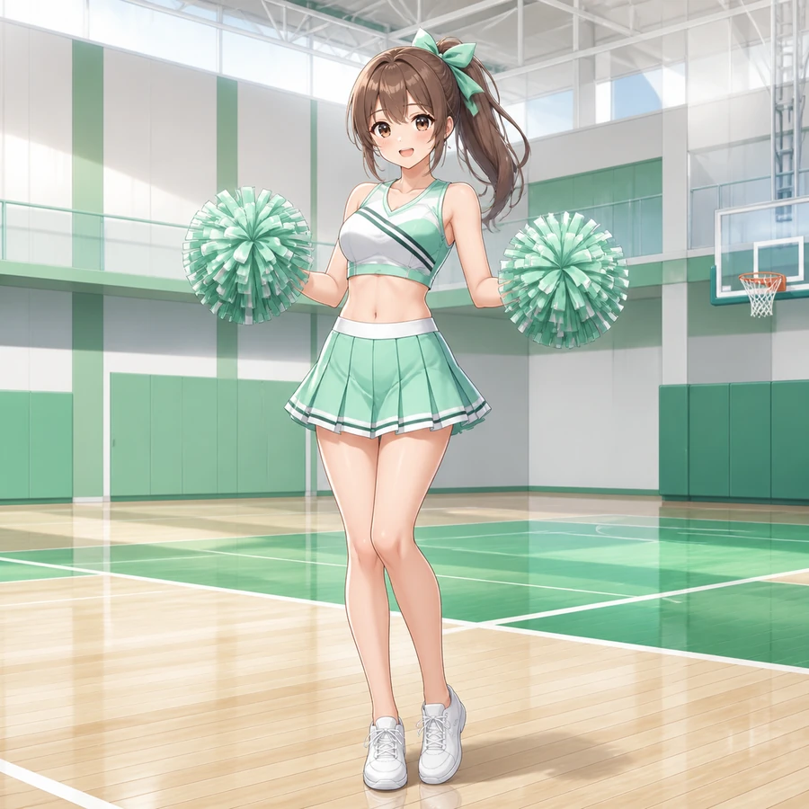 mint green cheer uniform