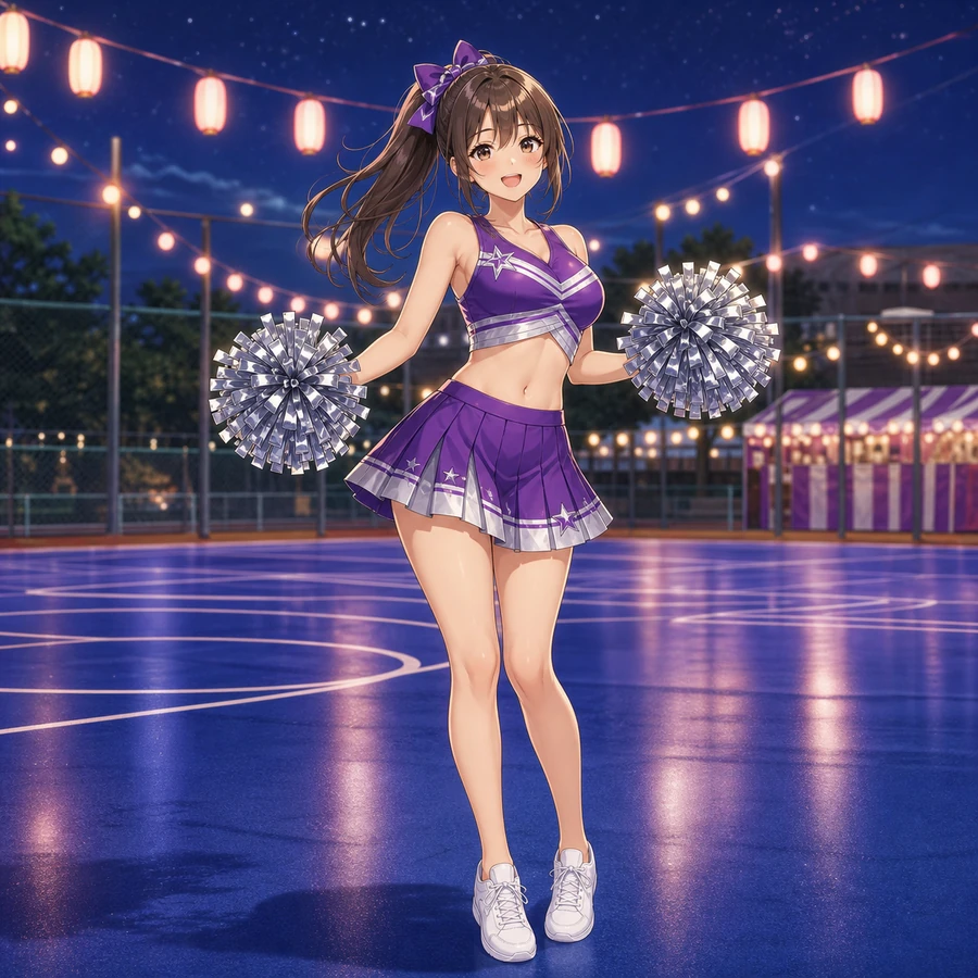 purple silver cheer uniform