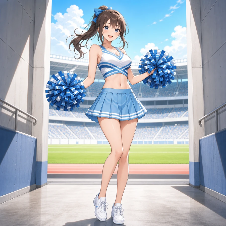 sky blue cheer uniform