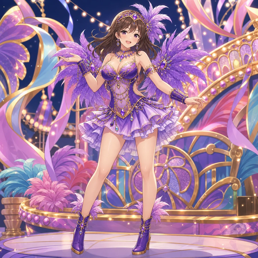 violet carnival parade costume
