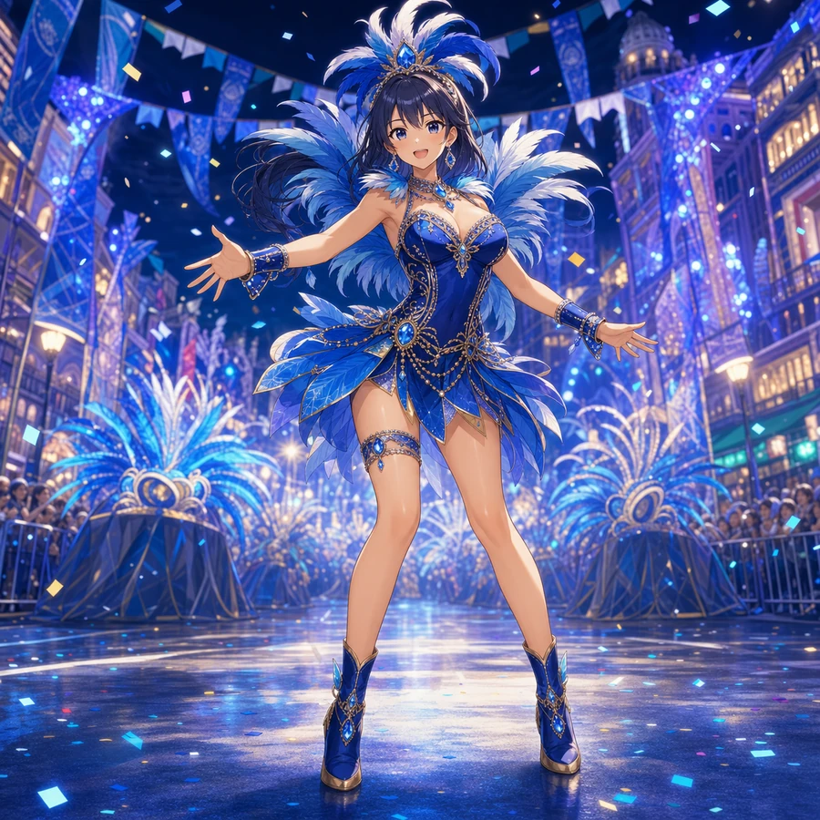 sapphire blue carnival parade costume