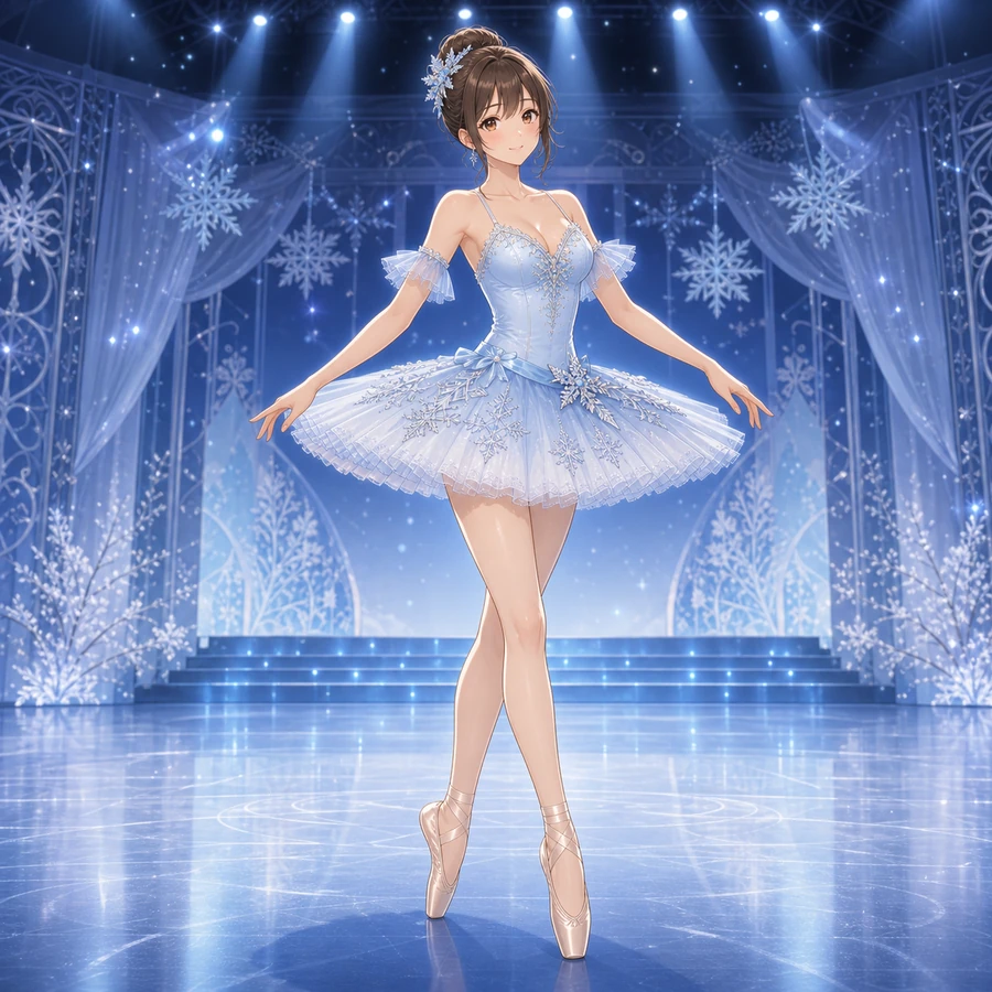 pale blue winter ballet costume