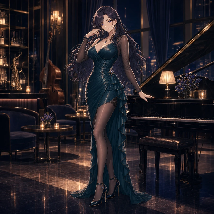 sheer-sleeve fitted lounge dress