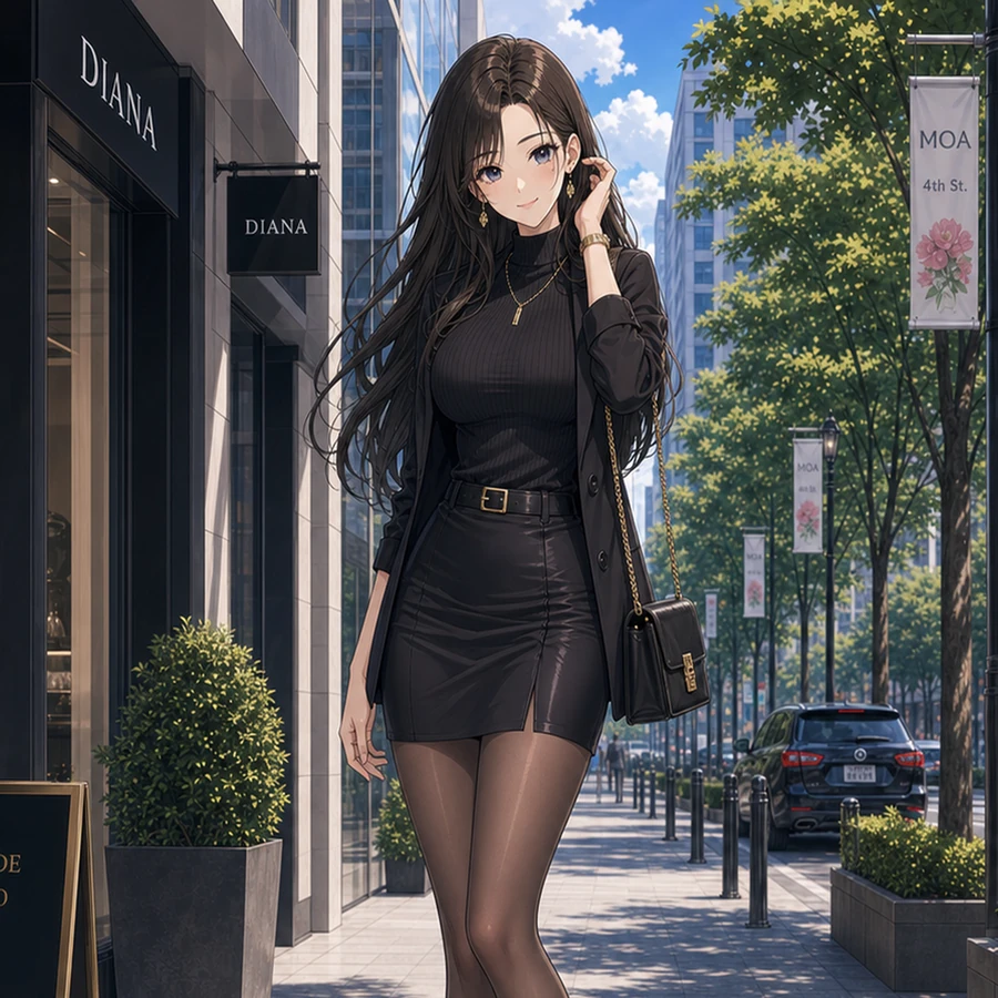 black knit tight mini skirt outfit