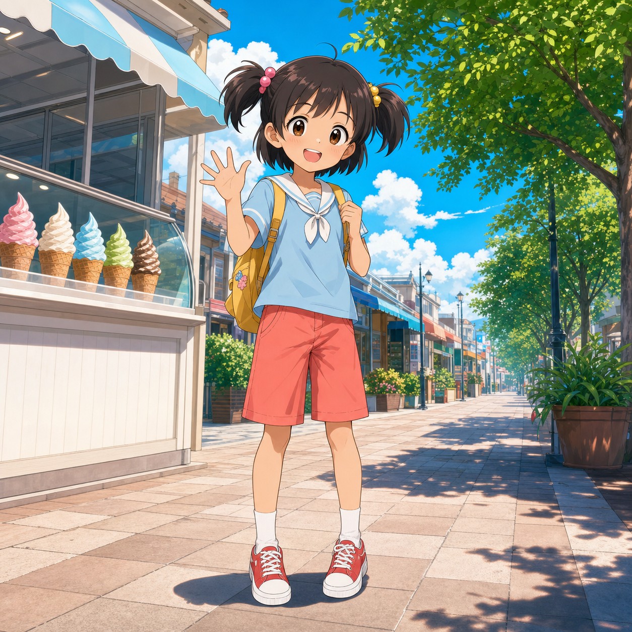 light blue sailor summer outfit