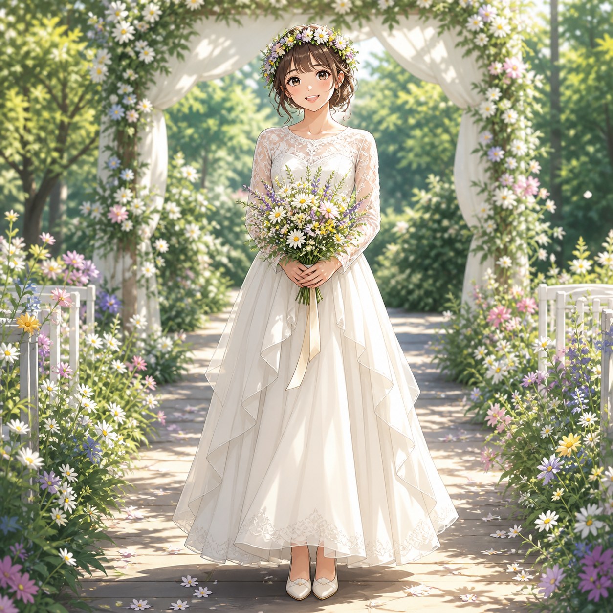 romantic garden wedding dress