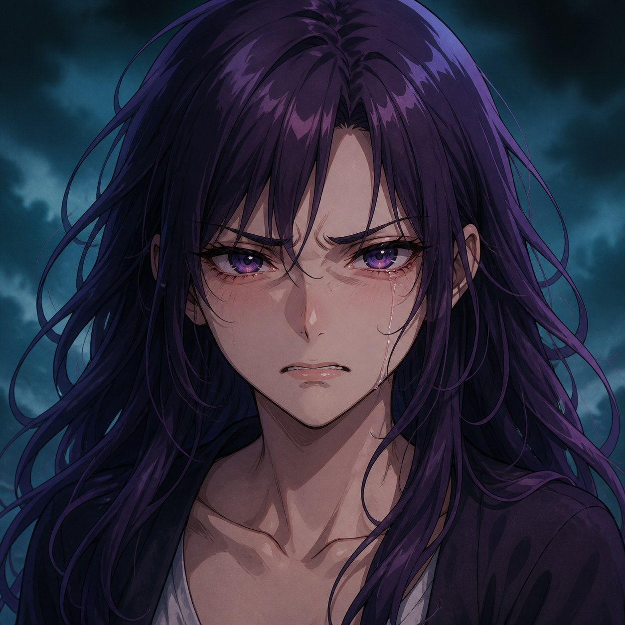 tearful defiance