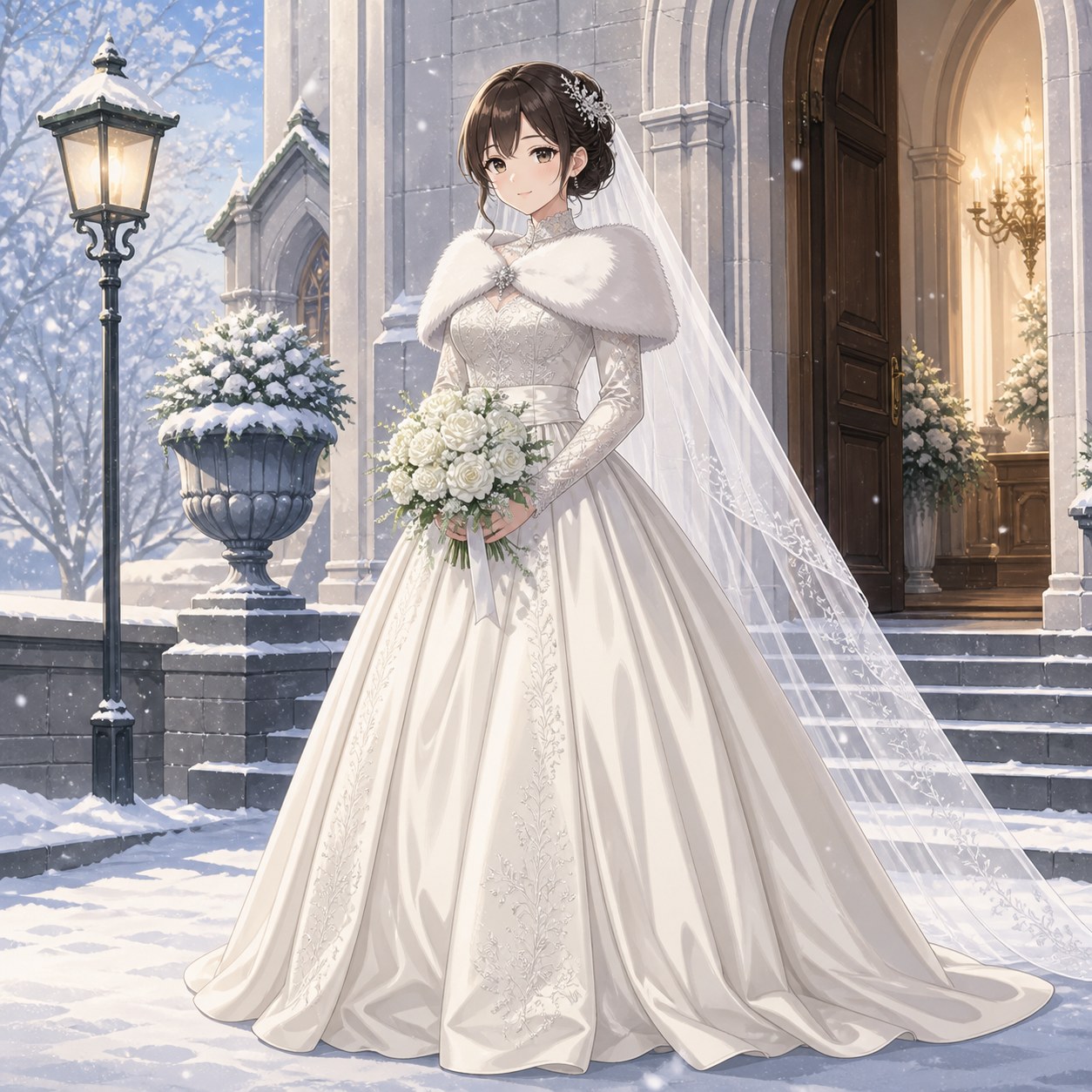 winter wedding gown