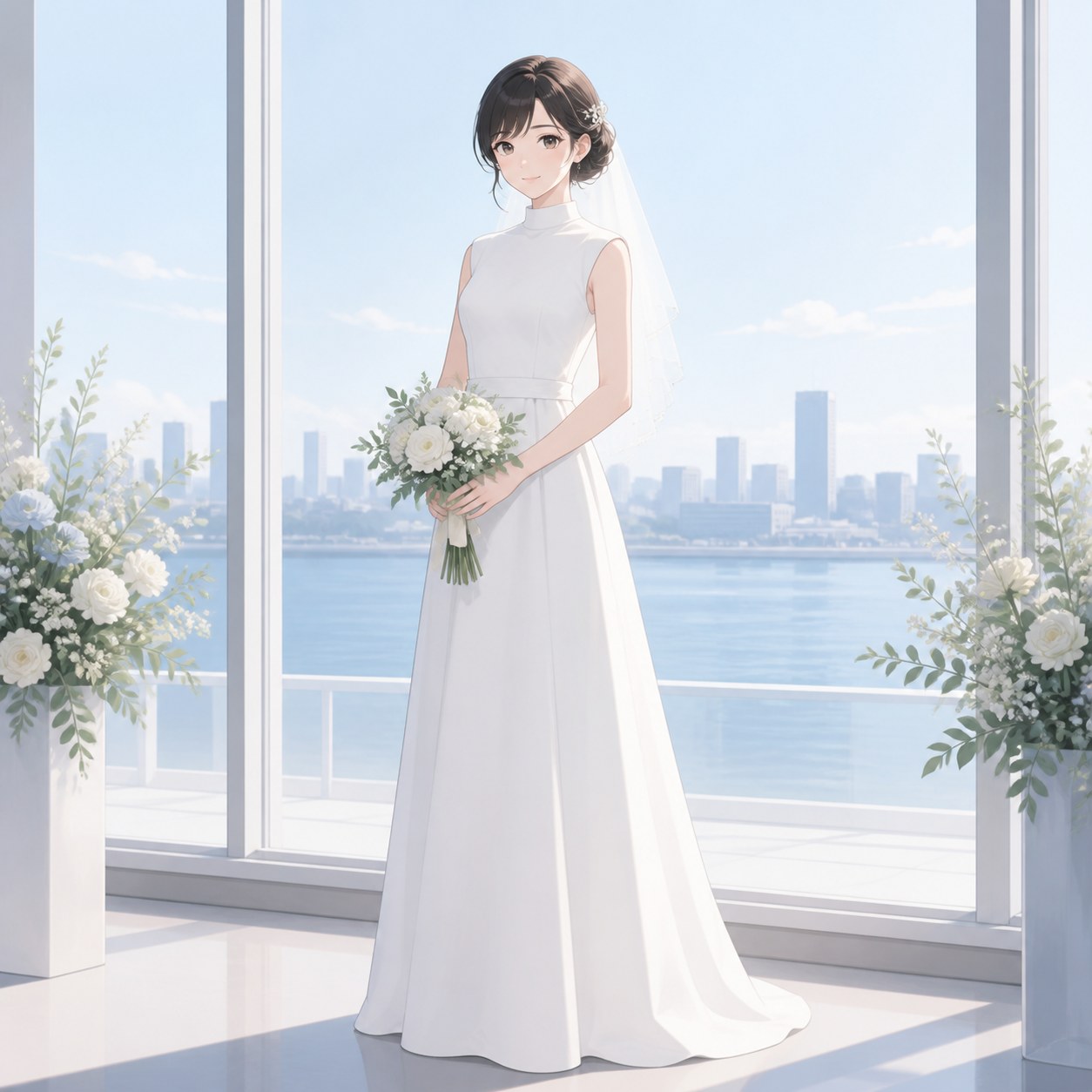 minimalist modern wedding dress
