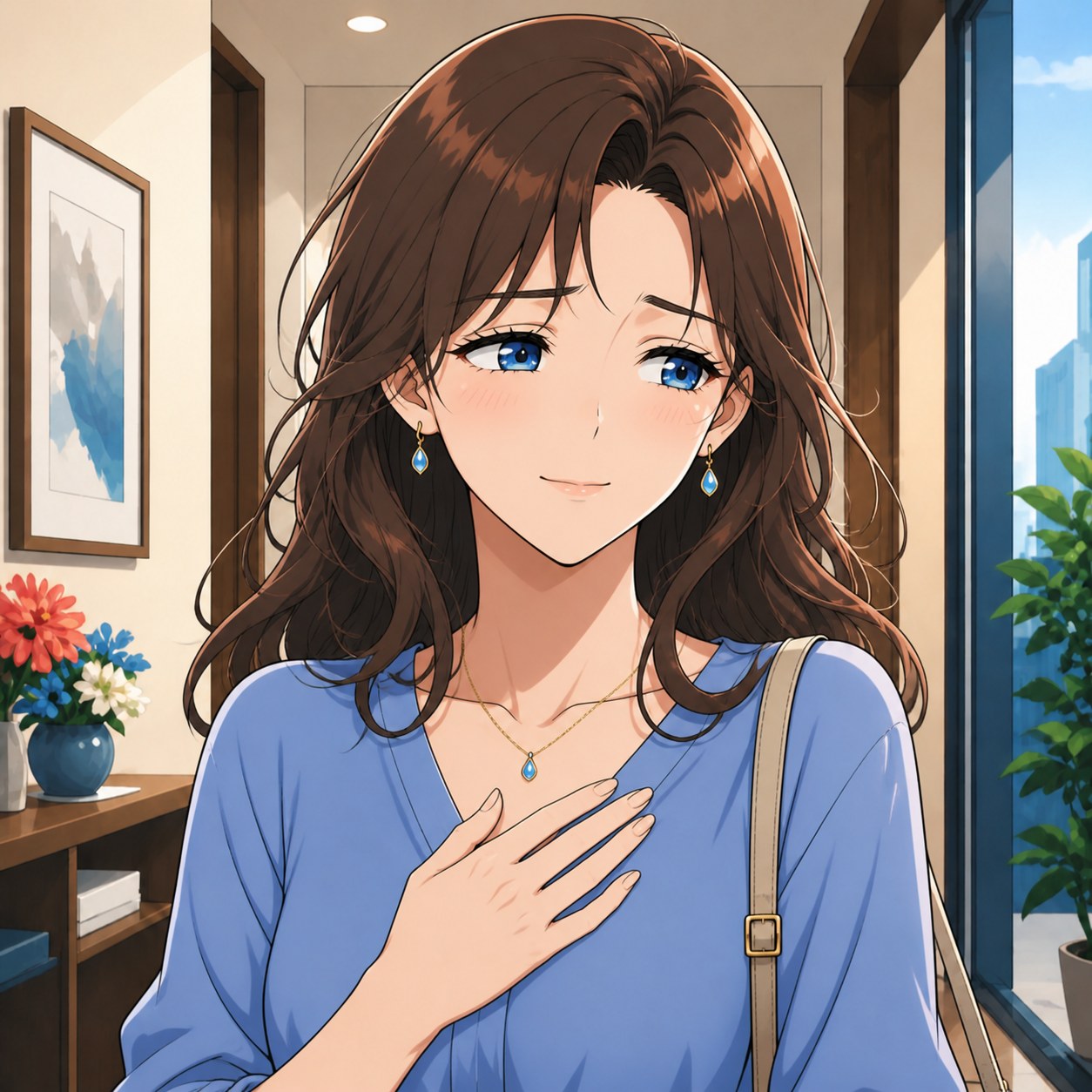 傷つきを隠した静かな嫉妬のアニメ人物画像