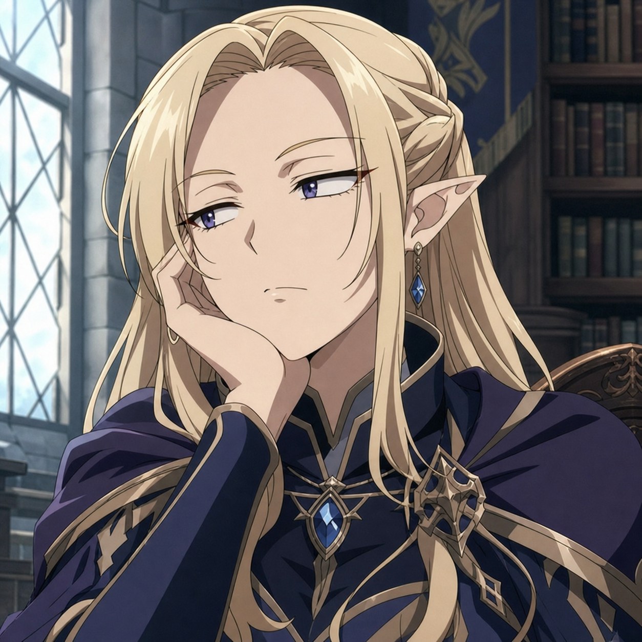説明を聞く気がない半目のファンタジーキャラクター