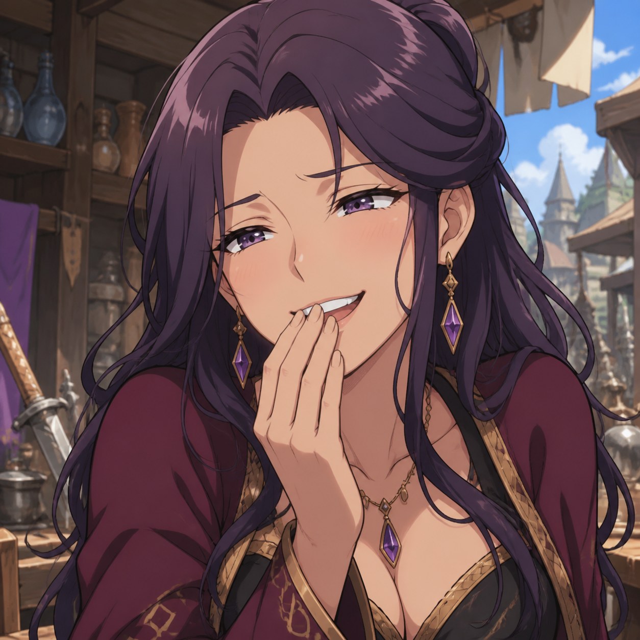 相手の失敗を楽しむ嘲笑のファンタジーキャラクター
