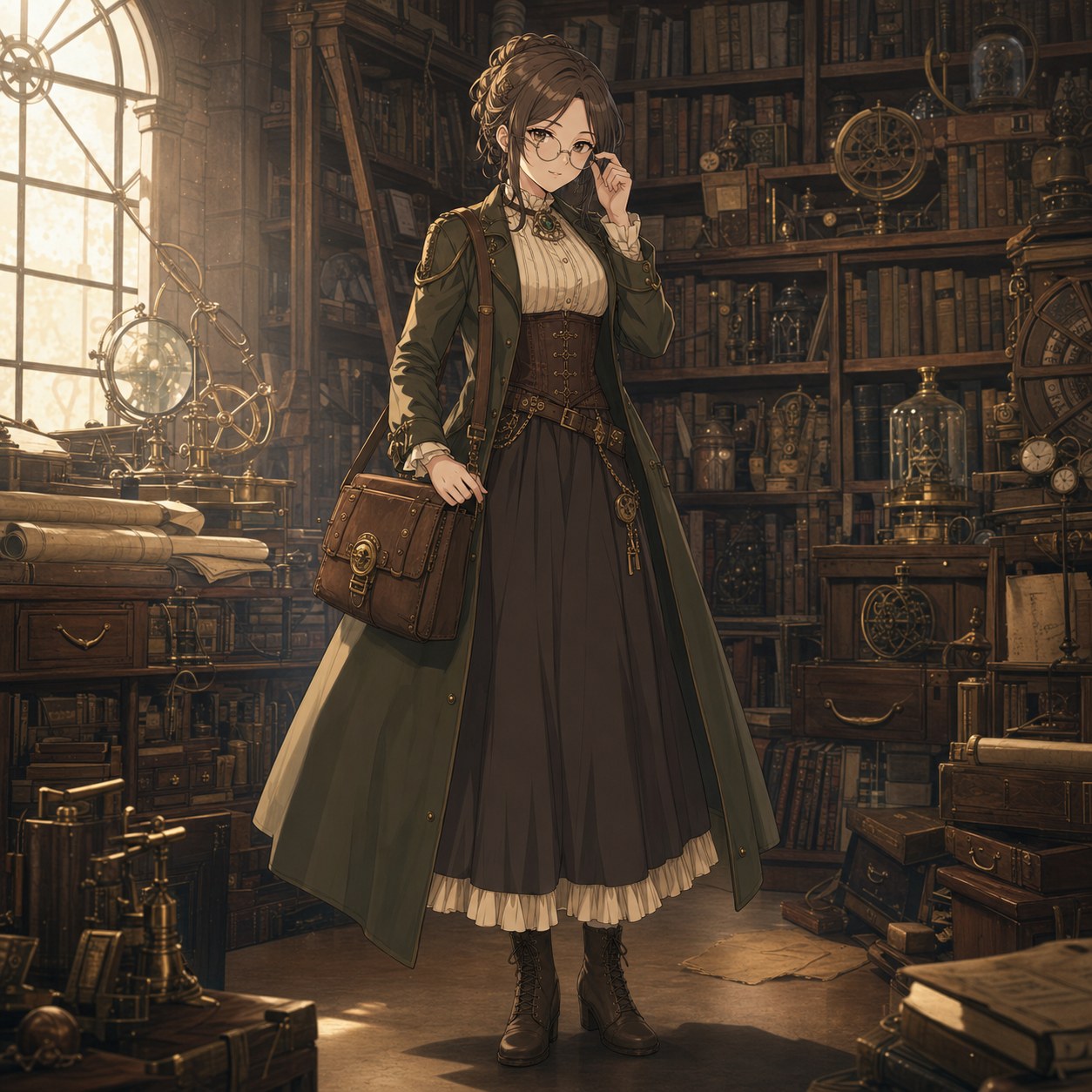 真鍮の書庫にいるスチームパンク記録係
