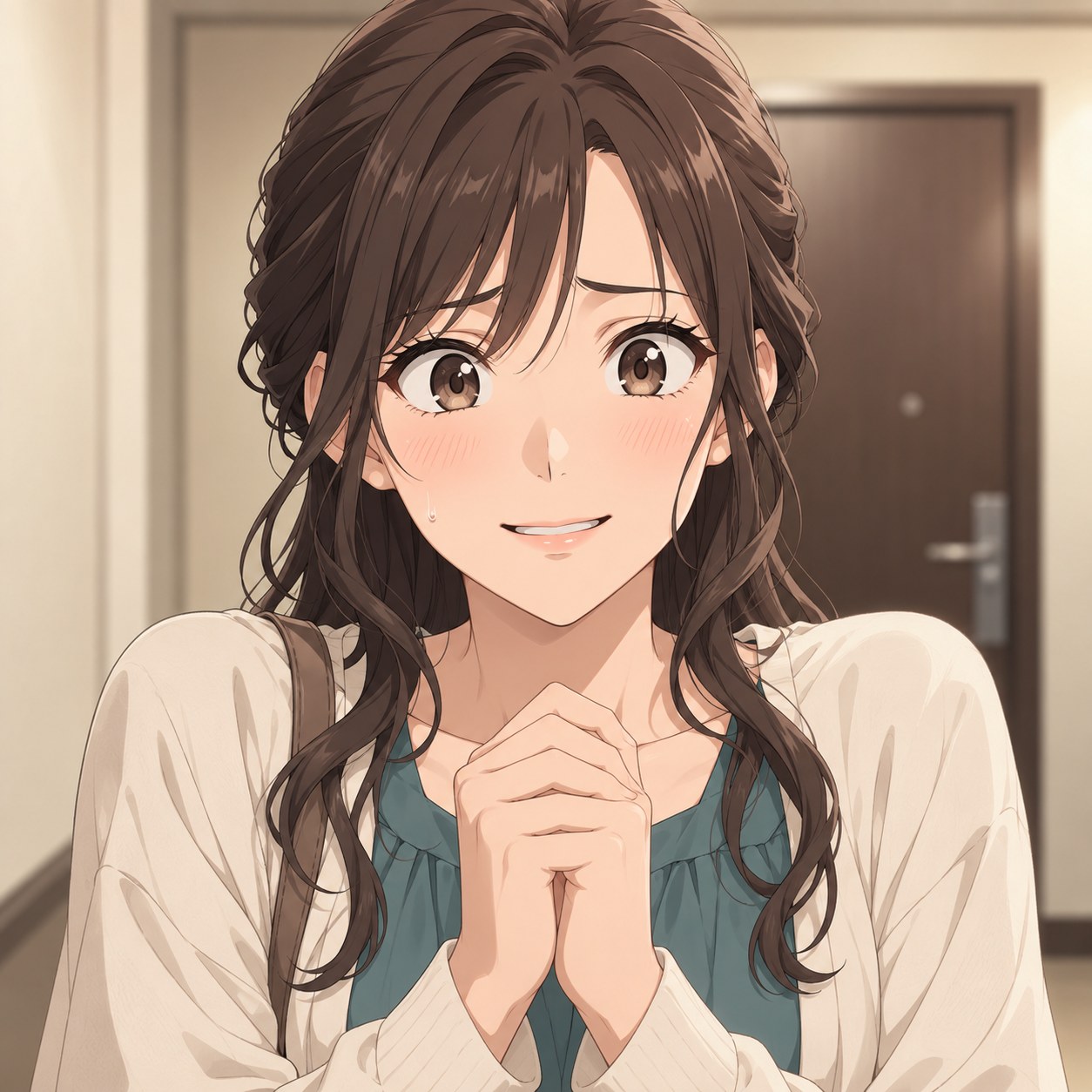 緊張でこわばる表情
