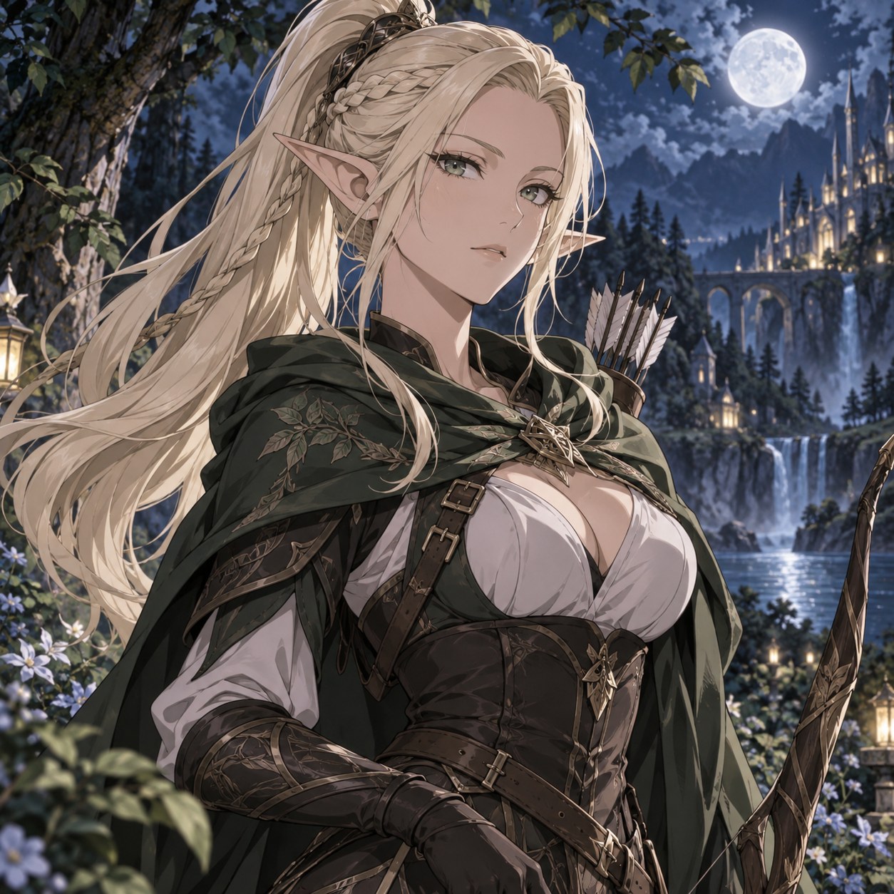 high elven ponytail