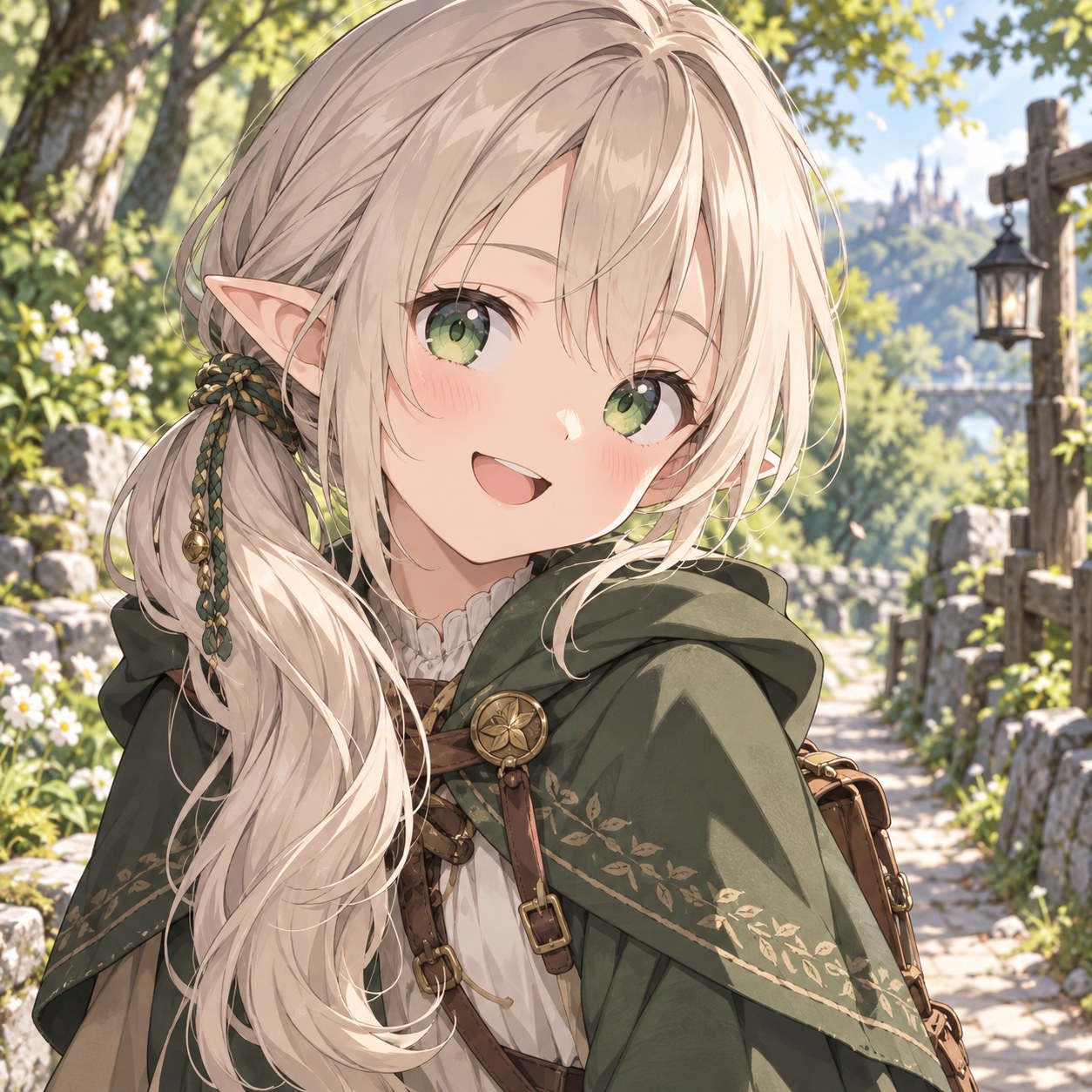 child elf low side ponytail