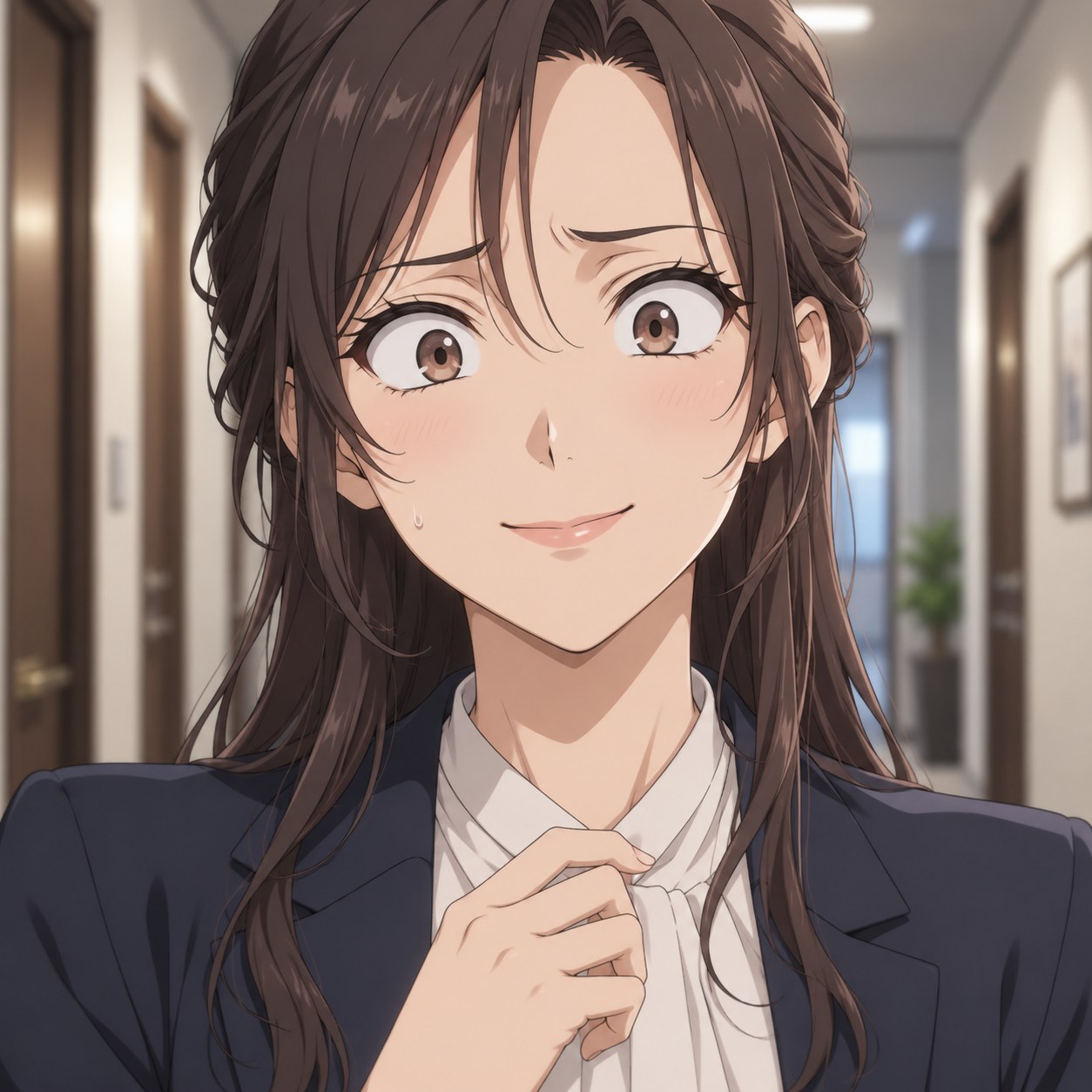 動揺を隠すための笑顔