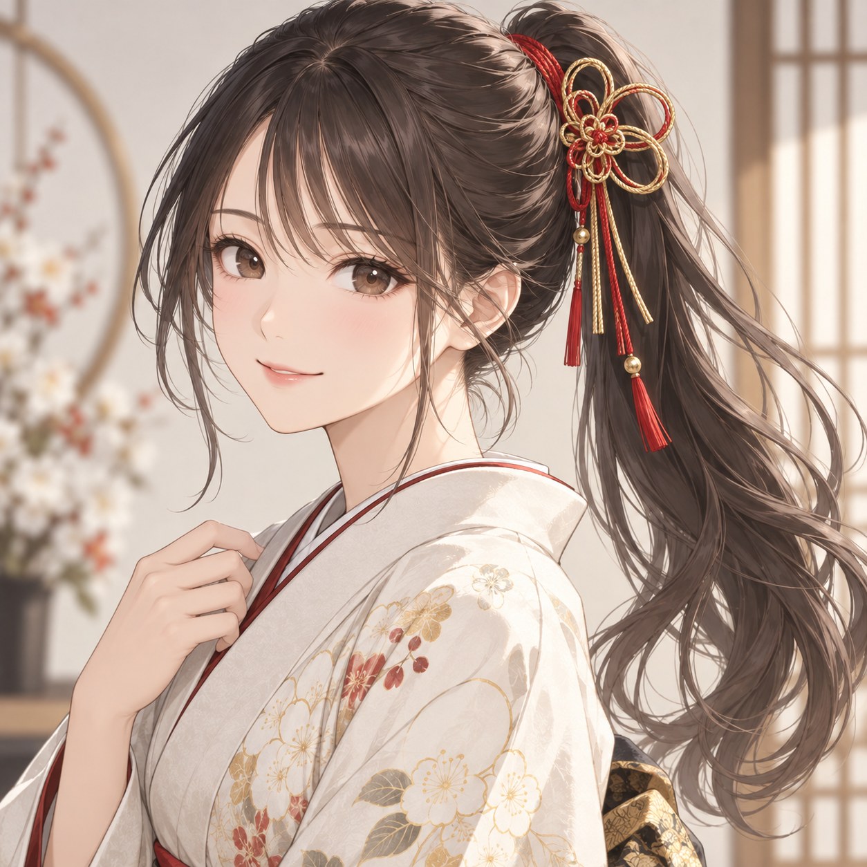 mizuhiki ponytail hairstyle