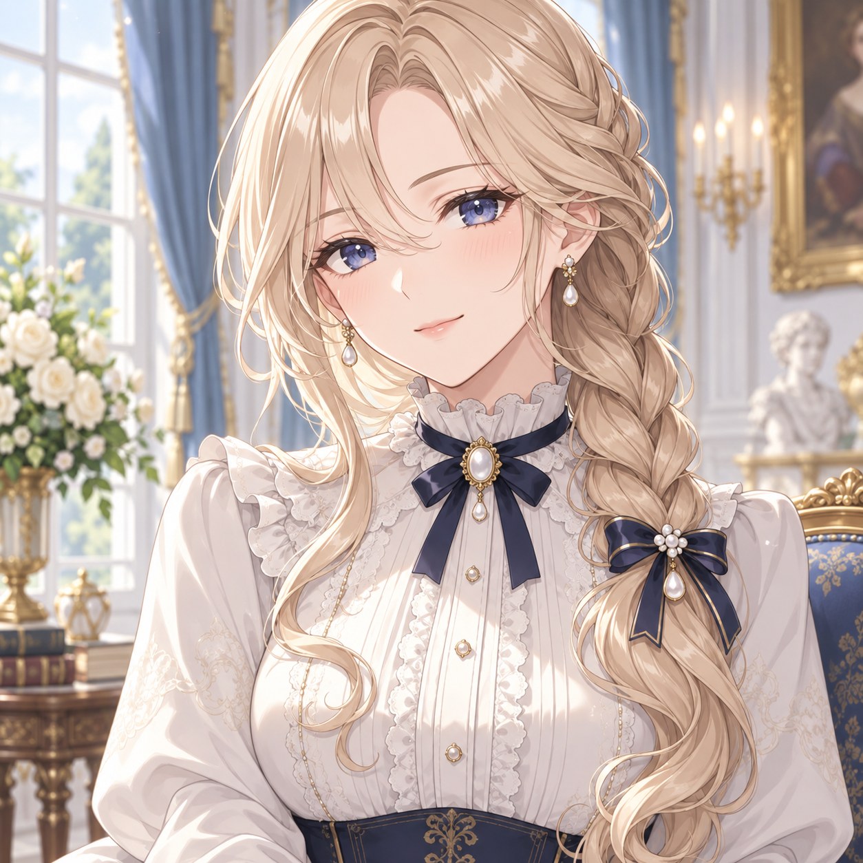 elegant side braid hairstyle