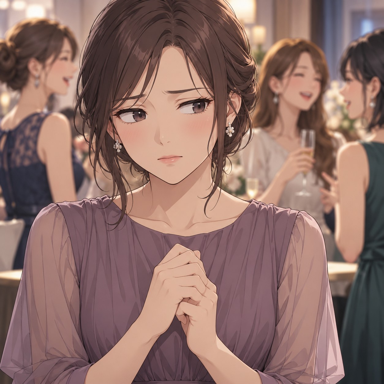 他人と比べて落ち込む表情