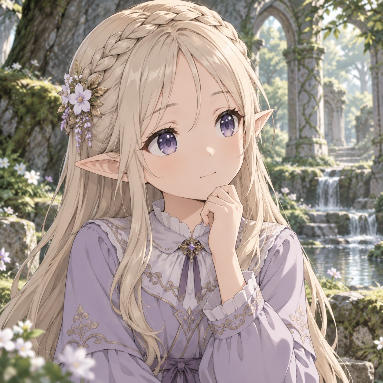 child elf braided headband