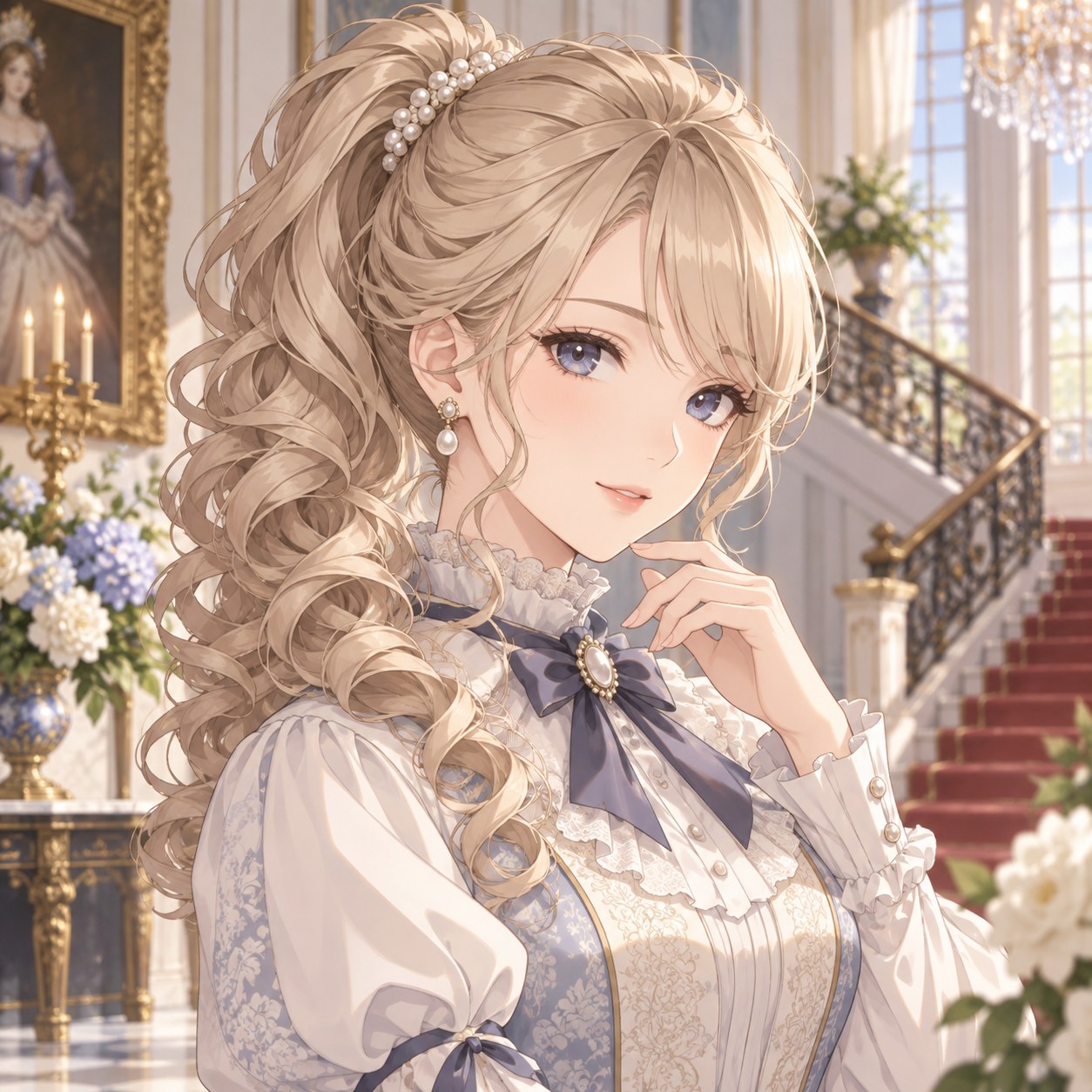 elegant curled ponytail hairstyle