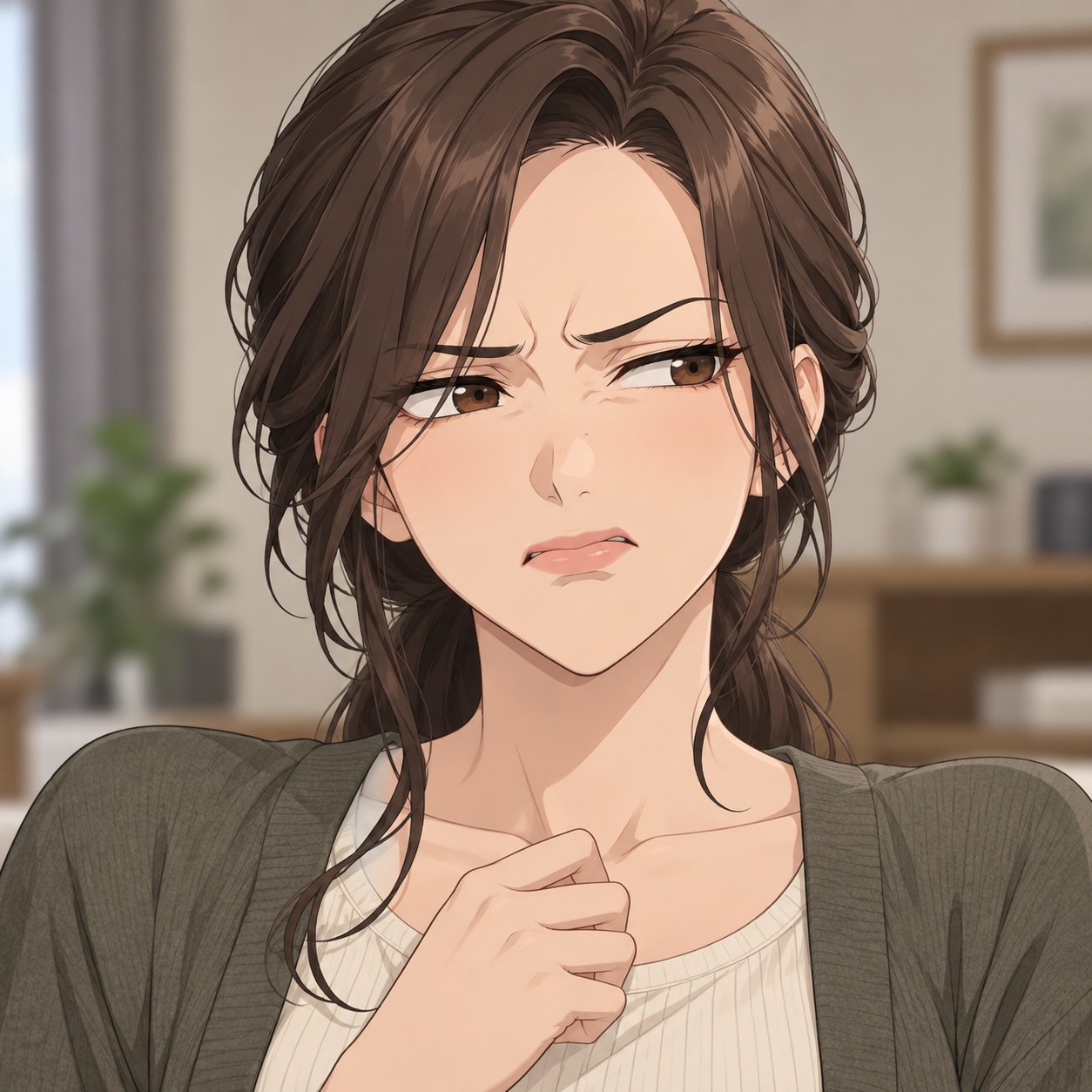 嫌悪感を隠せない表情