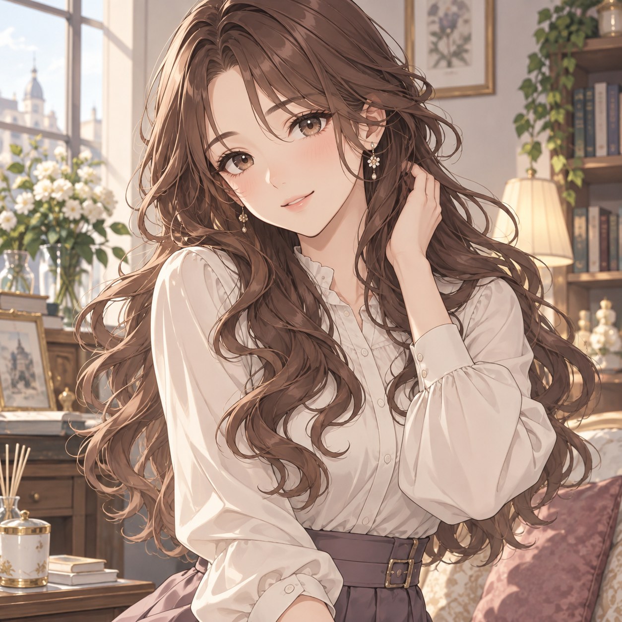 long wavy hair