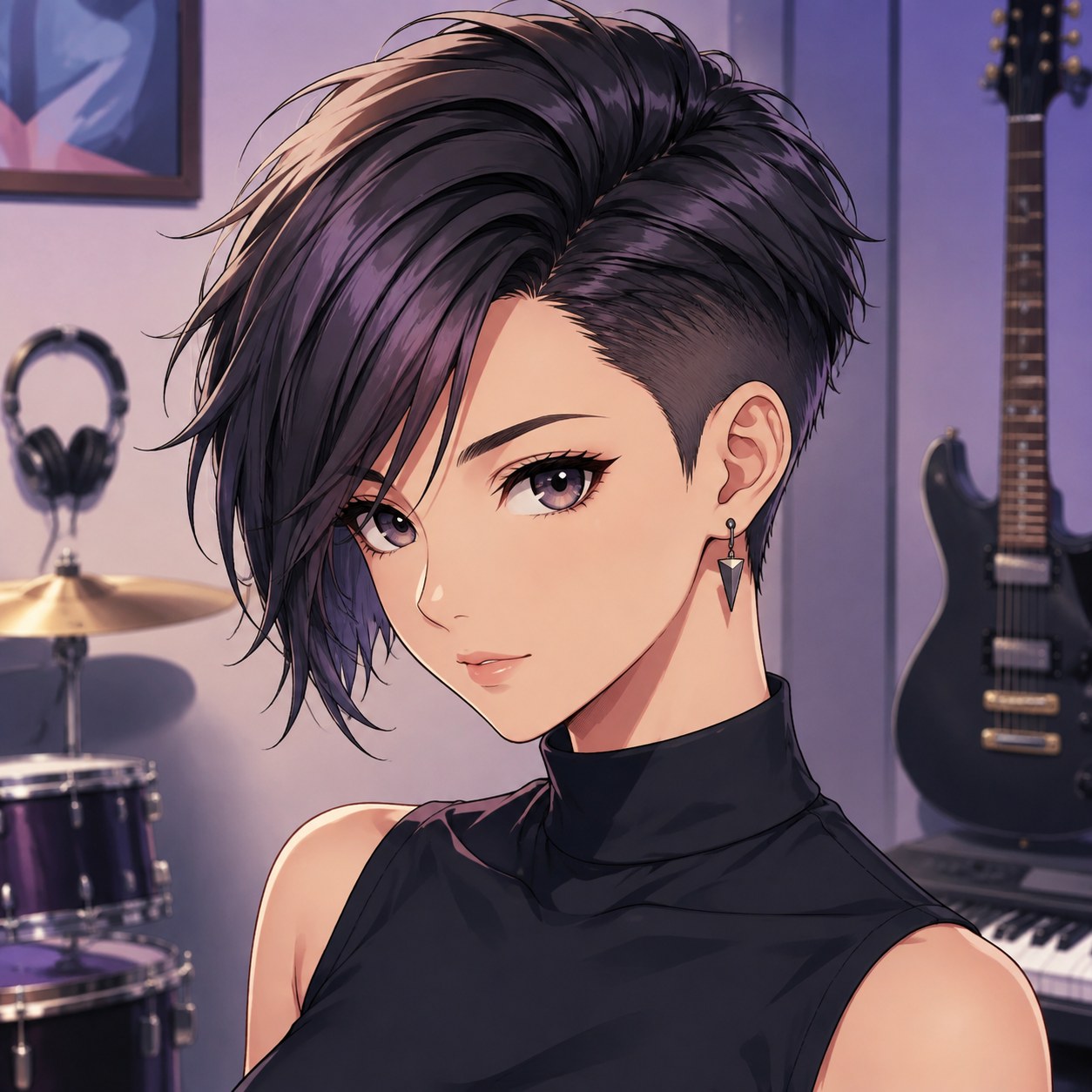 asymmetrical short haircut