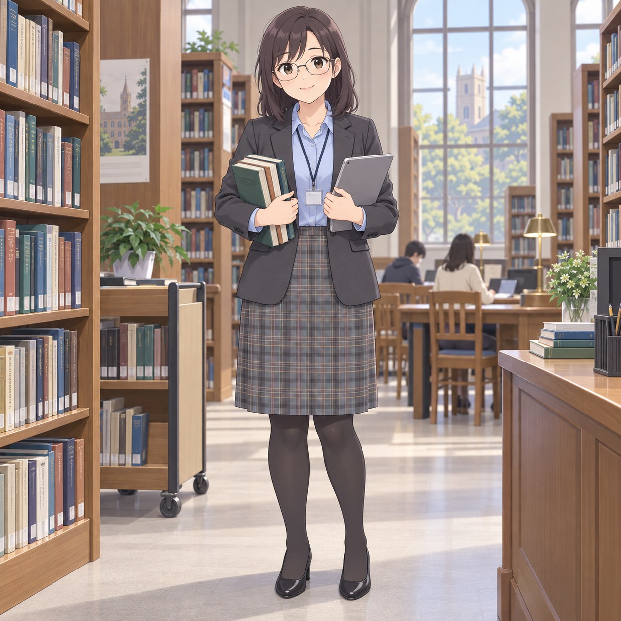 大学図書館の図書館司書コーデ