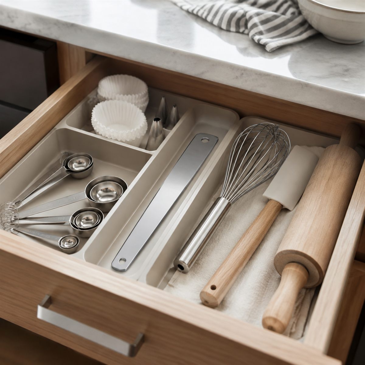 キッチン用品をすっきり収納するイメージ