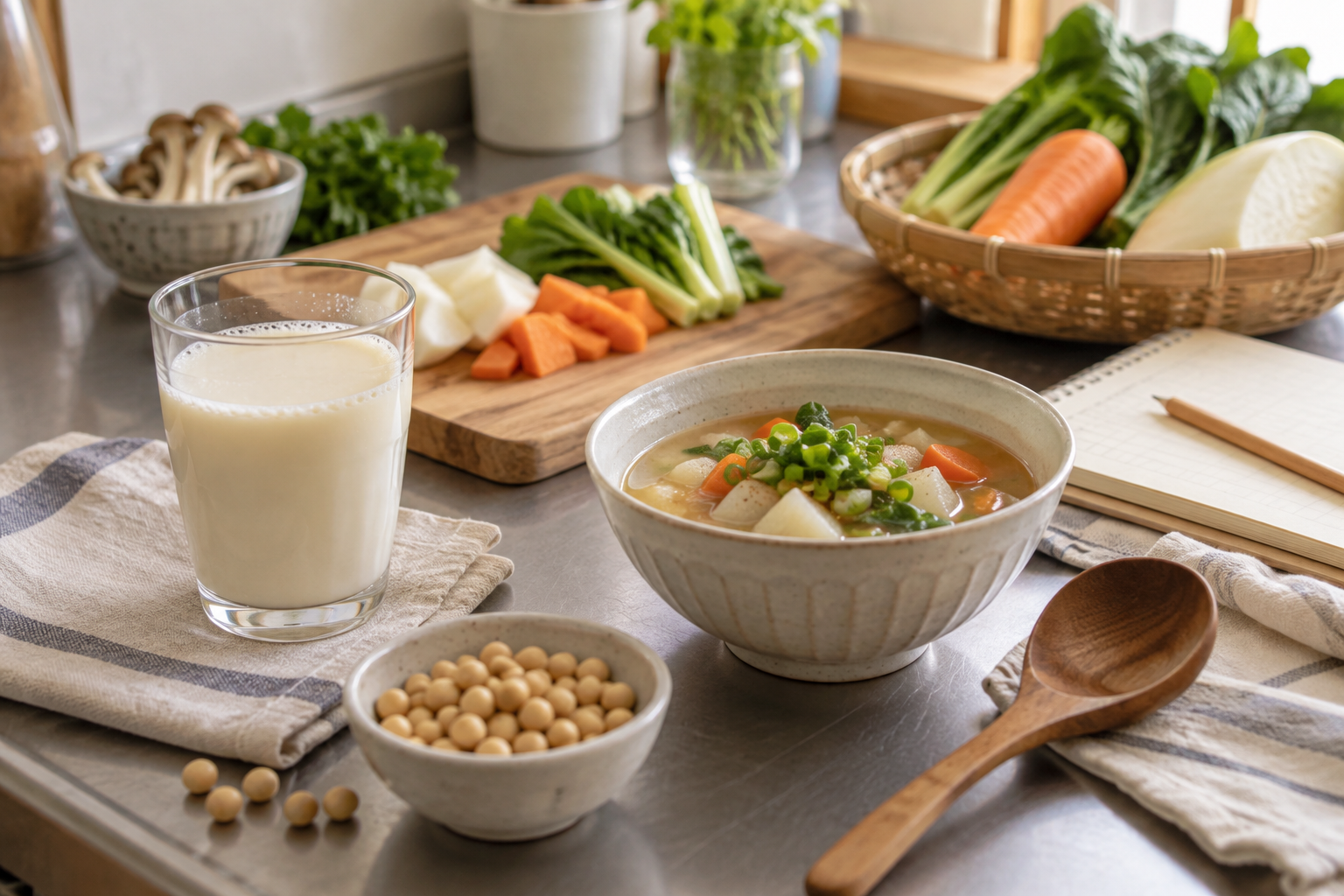 食材を少量ずつ準備するイメージ
