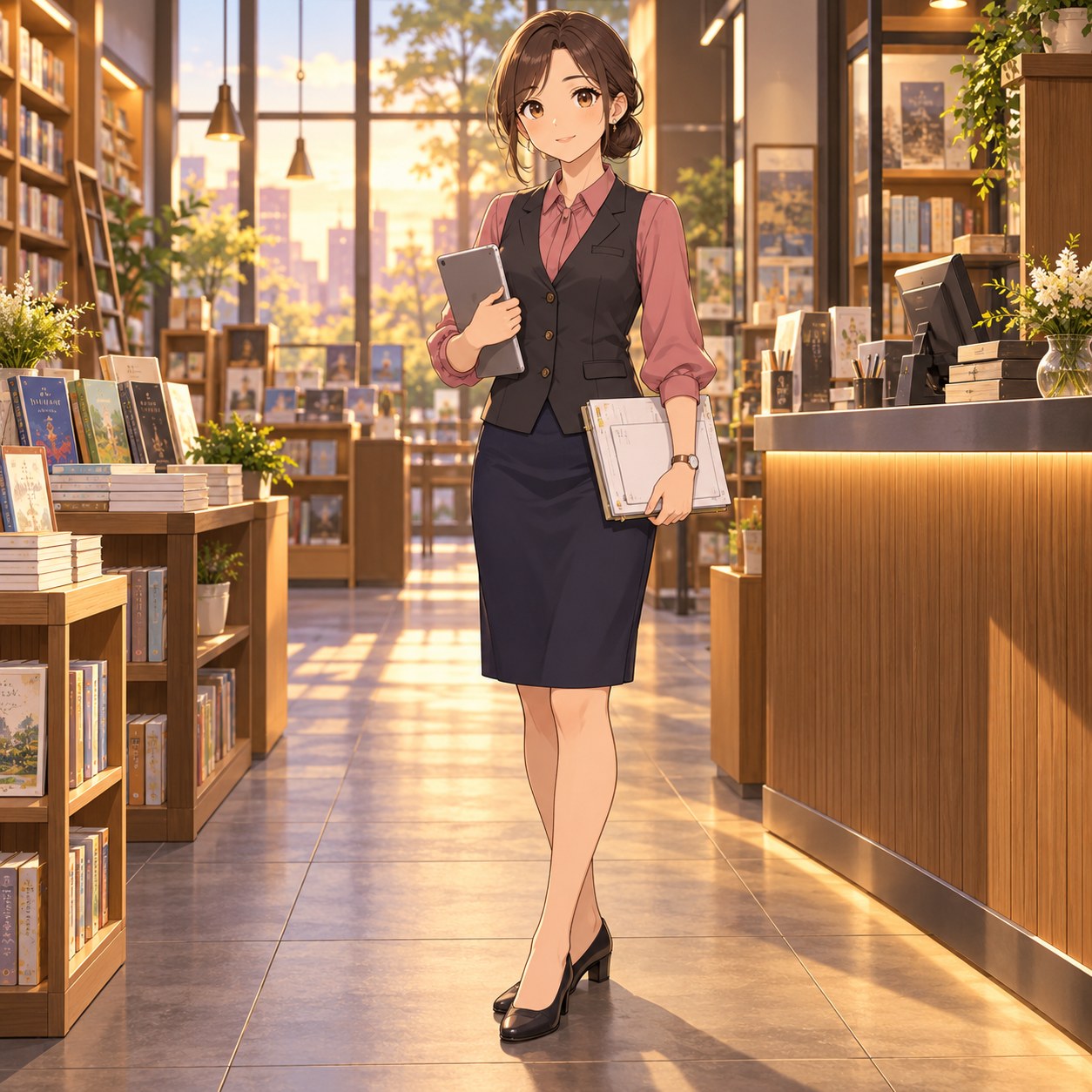 ローズブラウスの現代書店マネージャー